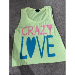 Miss Chevious Bright Yellow Tank 'Crazy Love' Size XS
